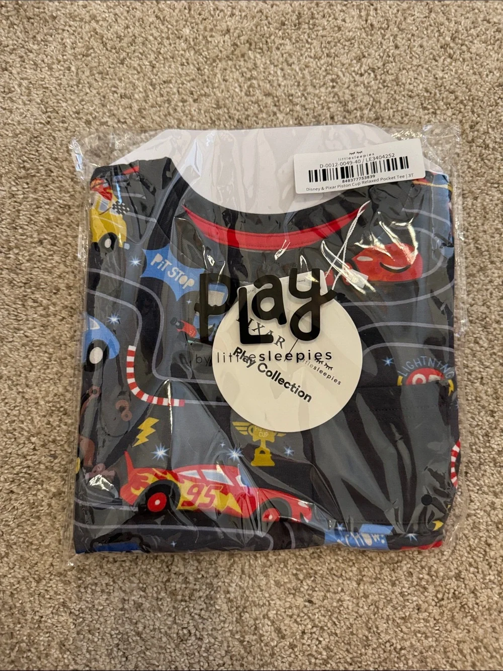 Play by Little Sleepies Lightning McQueen pocket Toddler Tee